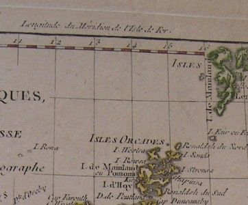 RIGOBERT BONNE ORIGINAL MAP BRITISH ISLES 1780  