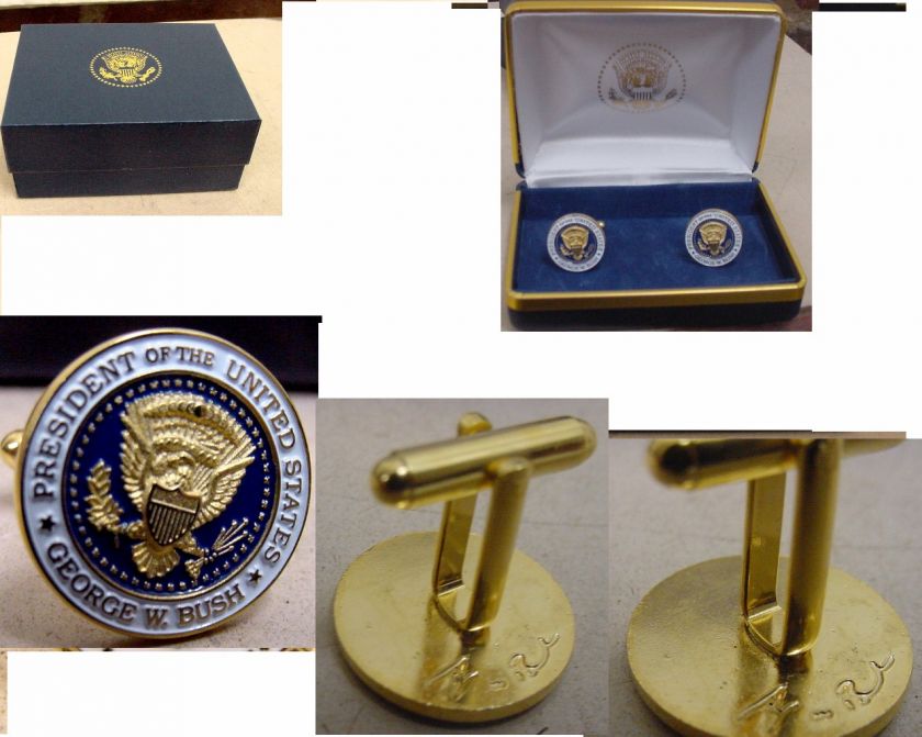 UNUSUAL PRESIDENTIAL GEORGE W BUSH CUFFLINKS  