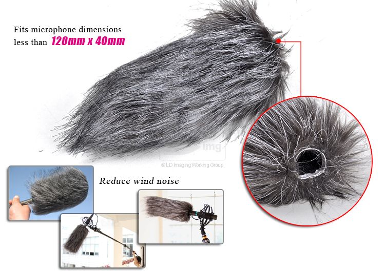   Grey New Windscreen Windshield Mic Fur Muff Zoon For Canon  