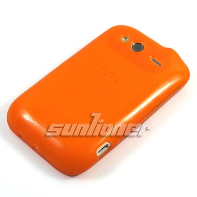 Clear Blue . TPU Silicone Case Cover for HTC A510e Wildfire S G13 +LCD 