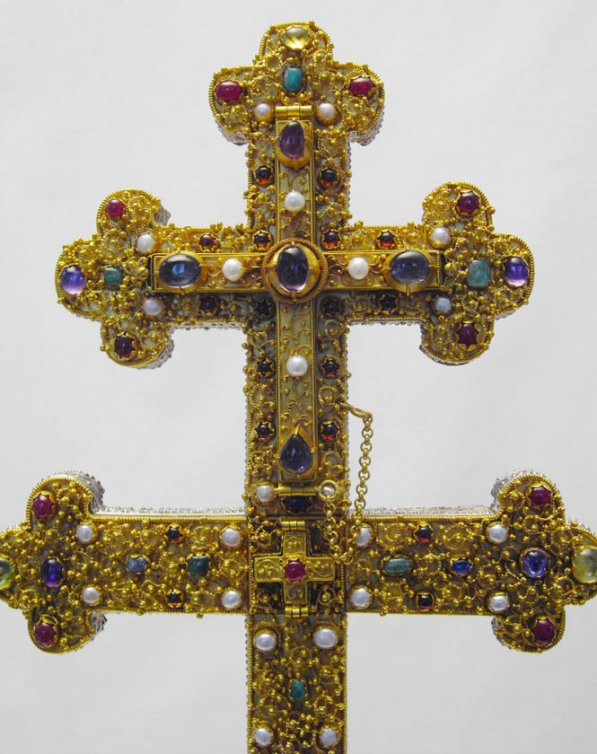 Unique replica of famous gemstone abbess cross  