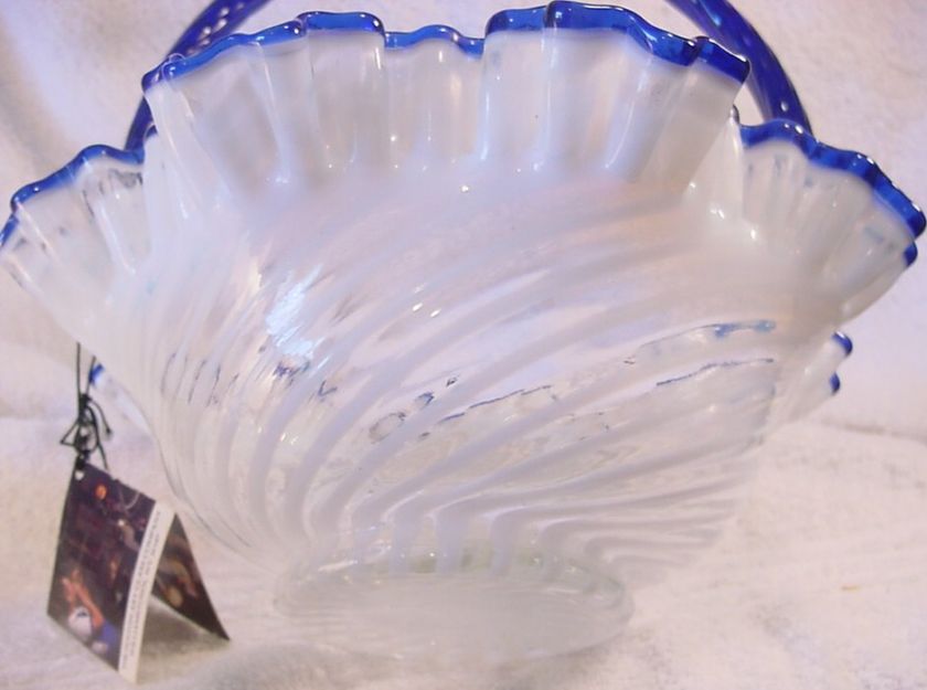 Fenton 80th Anniversary Limited Edition Blue Ridge Basket Original 