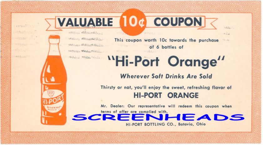 1951 Batavia Ohio HI PORT ORANGE Soda/Ad Postcard  