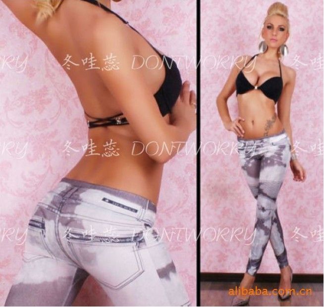 SKINNY JEAN LOOK TIGHT STRETCHY LEGGINGS PANTS 1354  