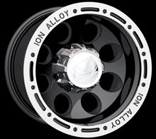 15 Ion Alloy 174 Black Wheels Simulated Beadlock 15x10  