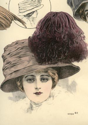 MODISTE PARISIENNE Sept 16,1910  HATS REAL SIZE WORK  