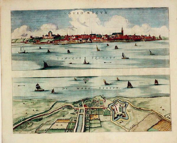 ANTIQUE MAP, NIJMEGEN , NETHERLANDS ,J. Blaeu, 1649  