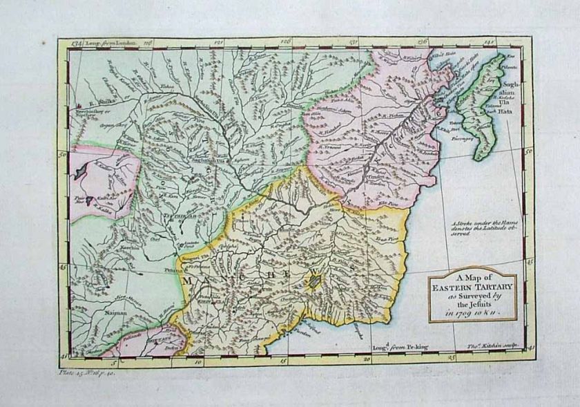 1751 Kitchin (Bellin) 2 Maps E & W TARTARY China Mongol  