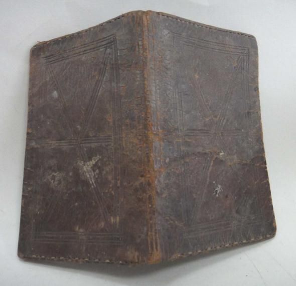 1781 antique LEATHER WALLET/BILLFOLD colonial money  