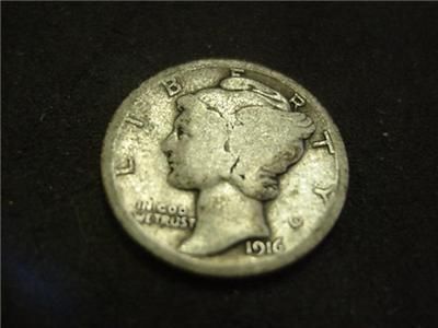 1916 D MERCURY DIME KEY DATE NICE FULL GOOD G +++++ *DIRT CHEAP 