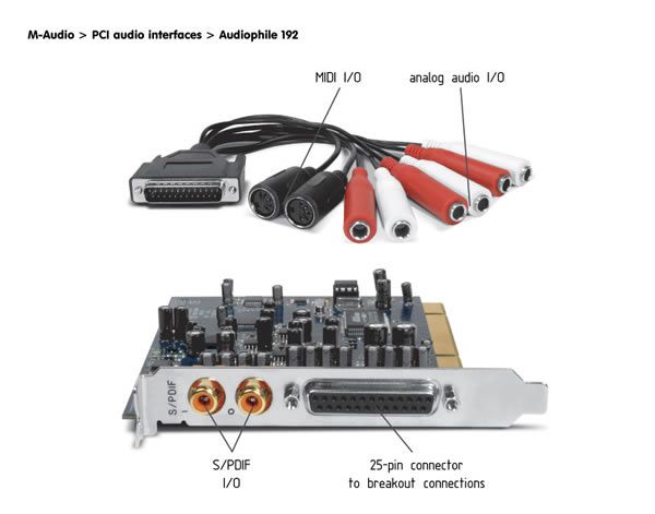 Audio Audiophile 192 kHz PCI Audio Interface MIDI NEW  