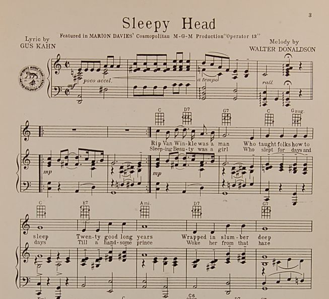 SLEEPY HEAD Operator 13 MARION DAVIES Gary Cooper 1934  