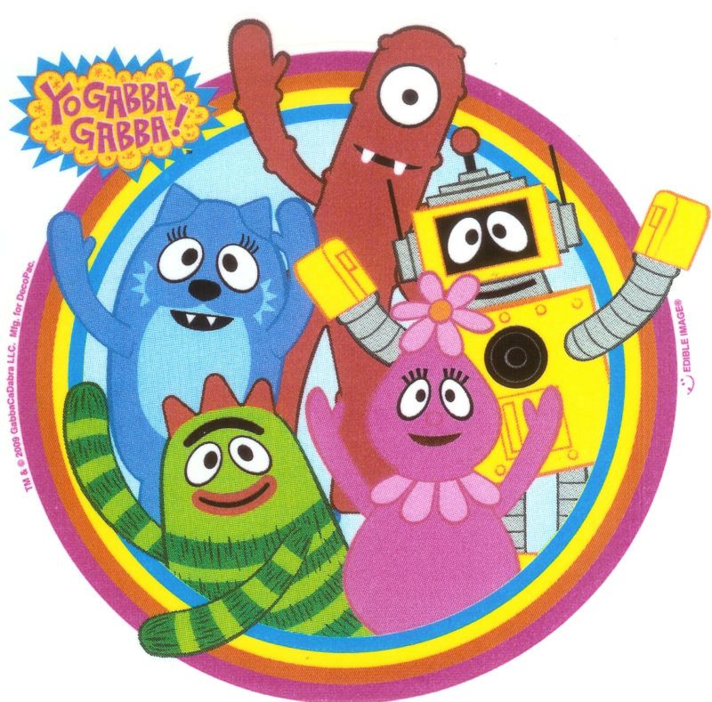 YO GABBA GABBA Edible Image® PARTY CAKE DECORATION  