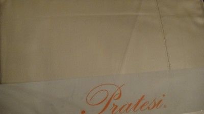 PRATESI ITALY MONOGRAM IVORY QUEEN SHEET SET NEW 1STQ  