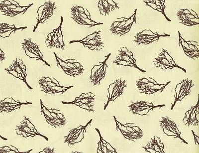   Quilting Fabric Joel Dewberry Branch Pear Yellow Brown Cotton  