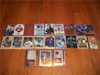 HUGE SPORTSCARD VINTAGE GAME USED AUTO ROOKIE #D COLLECTION LOT BV $ 