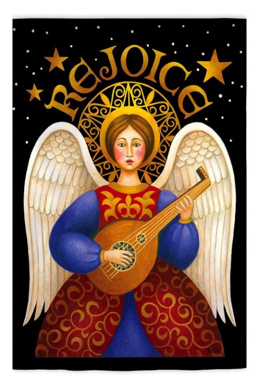 Rejoice Angel Christmas Flag Flags Banner Banners  