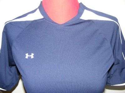 NEW $65 Womens UNDER ARMOUR navy blue white heatgear ODOR CONTROL 