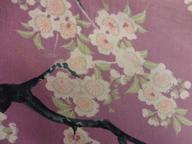 6410# Japanese KIMONO SILK / VINTAGE FUKURO OBI / DYED SAKURA  