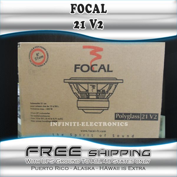 NEW FOCAL 21 V2 POLYGLASS SERIES 8 CAR SUBWOOFER 21V2 250W RMS 4 