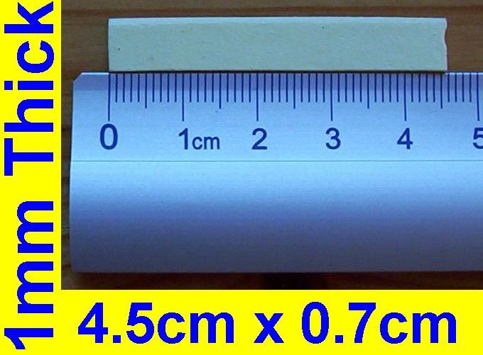   High Performance 45,7mm x 7,6mm x 1,02mm  1.8x0.3x0.040  