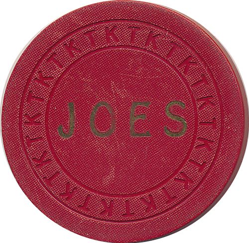 25¢ JOES CASINO CHIP HAWTHORNE NEVADA TK MOLD OBSOLETE 1965  