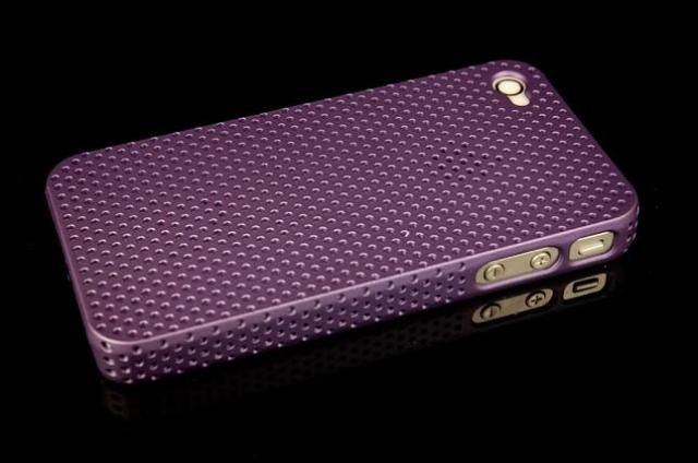 Perforated Slim Back Case for Apple iPhone 4 4G   Purple  