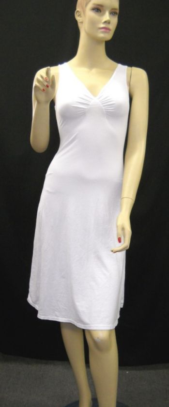 New THREE DOTS V Neck White Knee Length Tank Dress XS  