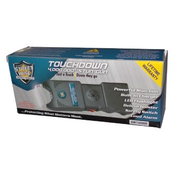   Touchdown 4 Million Volt Rechargeable Stun Gun Flashlite & Alarm