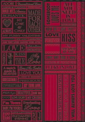 Reminisce Valentines Love Quotes Foil Scrapbooking Stickers 10414 