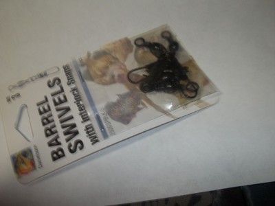 DANIELSON SIZE 3 BARREL SWIVELS WITH INTERLOCK SNAPS BLACK 4 PACK 