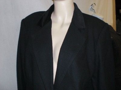 NEW WOT SAG HARBOURS BLACK LINED WOOL LONG SKIRT SUIT . SZ 12