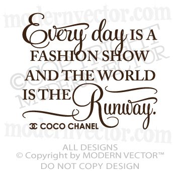   Vinyl Wall Decal Lettering THE WORLD IS THE RUNWAY home decor  