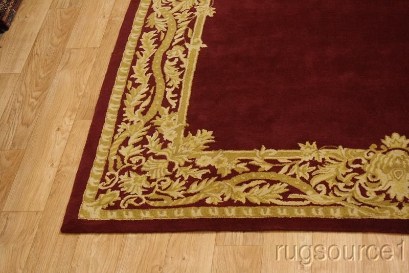   BURGUNDY 8X11 KASHAN PERSIAN ORIENTAL AREA RUG WOOL CARPET  