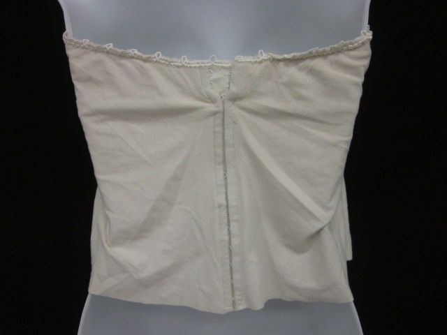 ONLY HEARTS White Suede Hooks Strapless Corset Top 36C  