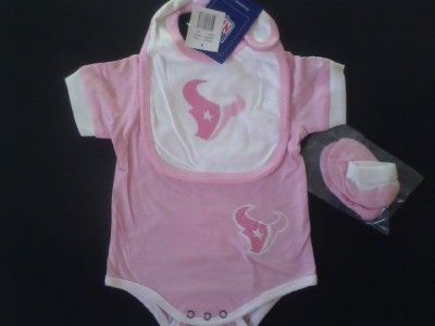 Reebok NFL Houston Texans 3 pc Girls Infant Set  