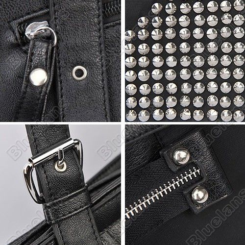 Punk Cool Fashion Faux PU Leather Unique Nail Bag Rivet Bag Handbag 