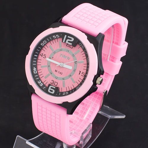 Colorful Jelly Candy Sports Quartz Silicone Wrist Watch UNISEX Men 