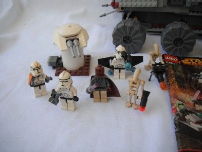   Wars TURBO TANK #7261 With All 7 MiniFigs Including LightUp MACE WINDU