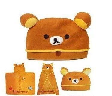 Rilakkuma relax bear Otaku cover blanket shawl cloak  