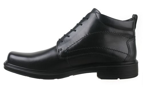 Ecco Mens Dress Boots Berlin Mid Cut Black Waterproof Gore tex 