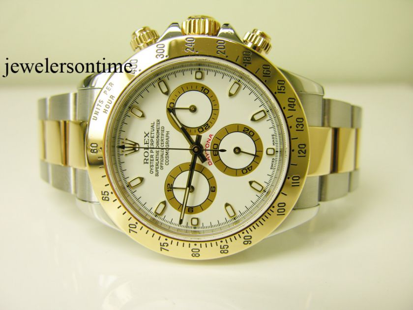   Rolex 18K/SS Daytona Cosmograph White Dial 116523 K serial  