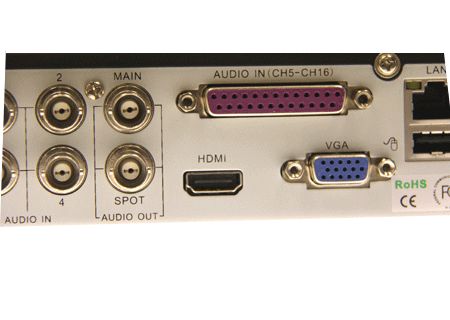 CbmpressionH.264 Video VideoInputs BNC 16 channel VideoOutputs VGA x 