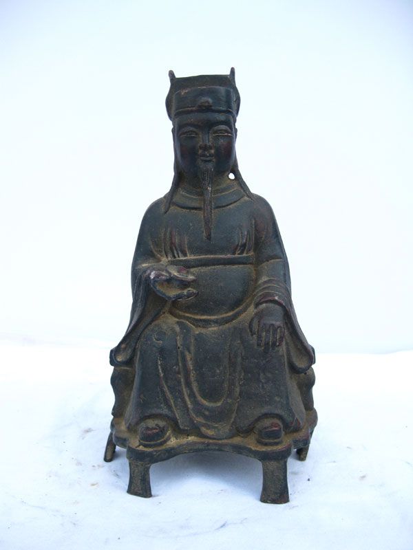 Old Chinese Bronze Buddha Statue  