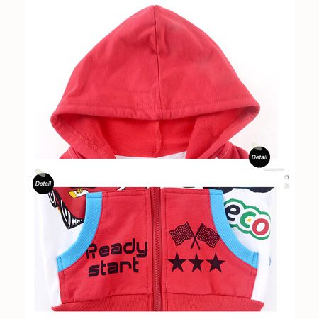 Red Boys McQueen Zip Hoodie Coat 2 8 yrs 6051  