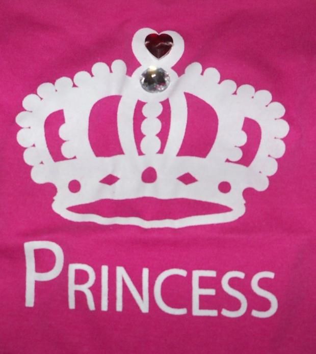 Valentine Crown Pink Bling PRINCESS puppy dog t shirt clothes  