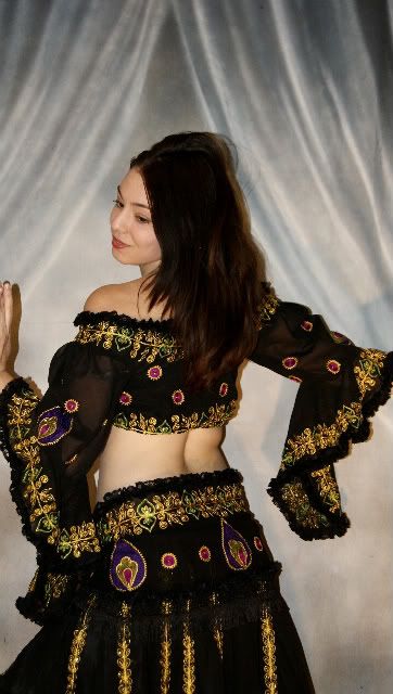 We3 Belly Dance Tribal Gypsy Ren Faire Blouse  