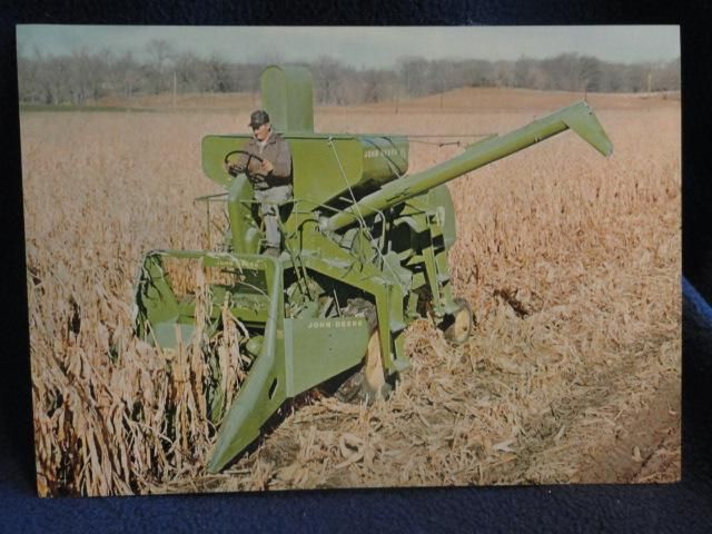 1965 John Deere 45 combine promotions card. Fine advertising item 