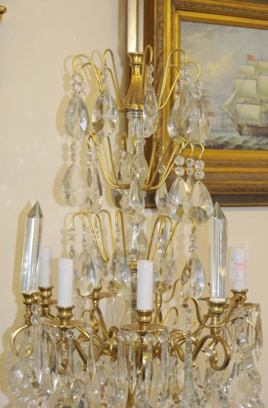 Pair French Empire Ormolu Candelabras Candles  