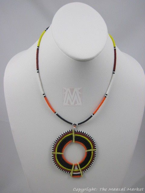 African Jewelry Maasai Masai Pendant Necklace 327 3  